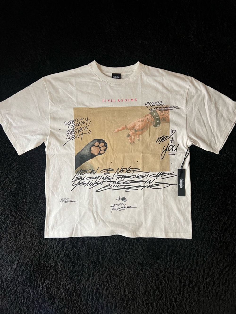 Civil Regime Cream Graphic Short-Sleeve Tee